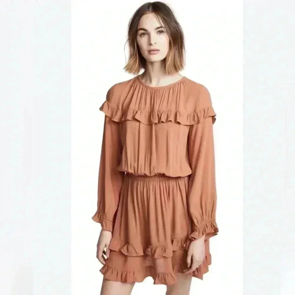 Rachel Pally Crepe Maeve Dress In Terra Cotta - Picture 5 of 5